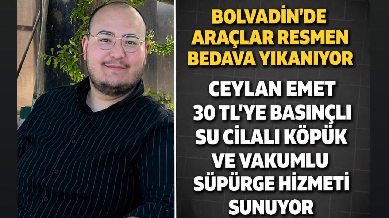 Bolvadin’de Araçlar Resmen Bedava Yıkanıyor Ceylan Emet’ten 30 TL’ye Dev Hizmet