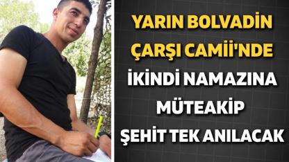 Şehit Hasan Basri Tek İçin Bolvadin’de Mevlid-i Şerif Programı Düzenlenecek