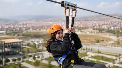 Bölgede Tek Emirdağ’da Zipline Faaliyete Geçti