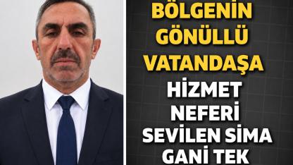 Bölgenin Gönüllü Vatandaşa Hizmet Neferi Sevilen Sima Gani Tek