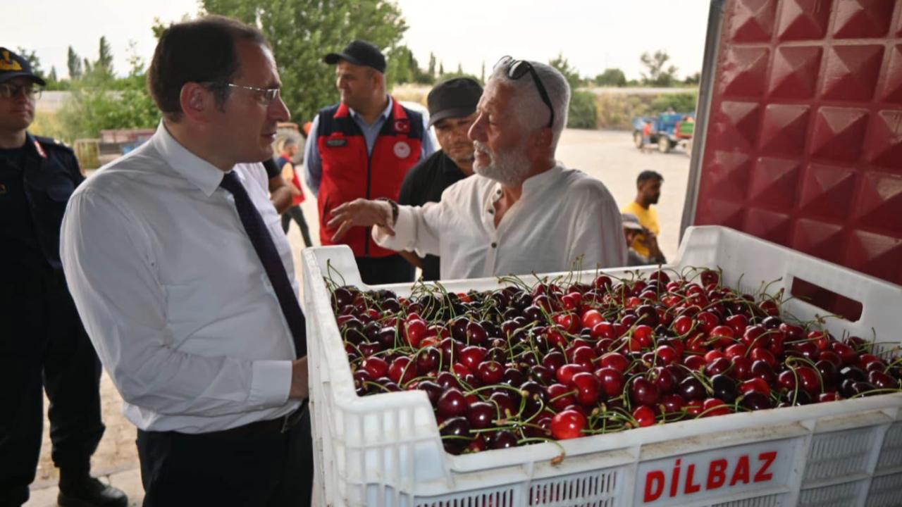 Çay Kaymakamı Türker: Çay Kirazı 60 TL’den Alıcı Buluyor