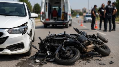 Emirdağ’da Otomobil ile Motosiklet Çarpıştı: 21 Yaşındaki Sürücü Ağır Yaralandı